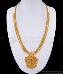 New Model Single Ruby Stone Kerala Haram For Wedding HR3277 New Model Single Ruby Stone Kerala Haram For Wedding HR3277