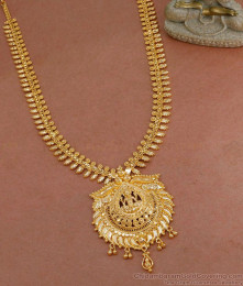 Real Gold Design Lakshmi Motiff Mullaipoo Haram Light Weight Collection HR3300 Real Gold Design Lakshmi Motiff Mullaipoo Haram Light Weight Collection HR3300