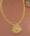 Traditional Lakshmi Motiff 1 Gram Gold Long Haram Leaf Design HR3303 Traditional Lakshmi Motiff 1 Gram Gold Long Haram Leaf Design HR3303