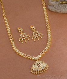 Real Impon Gold Finish Haram Earring Wedding Collections HR3321