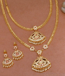 Grand Impon Panchaloha Long Haram Necklace Combo Online HR3330