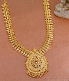 Traditional Mullaipoo Design Micro Gold Plated Haram Design HR3337