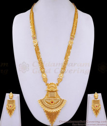 Real Gold Design Yellow Gold Long Haram Set With Price Online HR3345