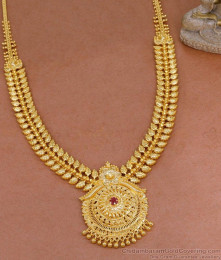 Grand Bridal Micro Gold Plated Haram Leaf Design Online HR3354