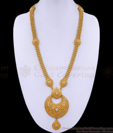 Buy Latest Long Gold Haram Arabic Design With White Stone HR3358