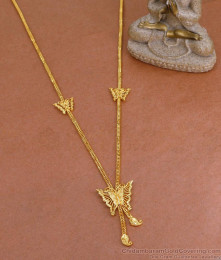 Stylish Butterfly Design Gold Imitation Haram Collections Online HR3361
