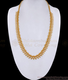 Full White Pearl Gold Imitation Haram Mullai Design For Marriage HR3379