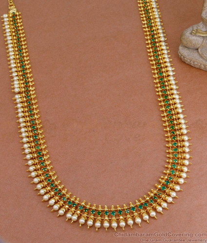 Gold Muthu Malai Pearl Mala Designs In Gold Gold Necklace Muthu