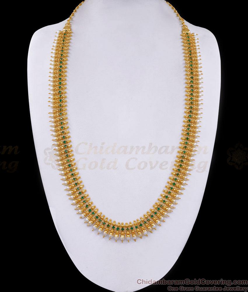 South Indian Gold Imitation Haram Mullai Design Muthu Malai Design HR3380 South Indian Gold Imitation Haram Mullai Design Muthu Malai Design HR3380