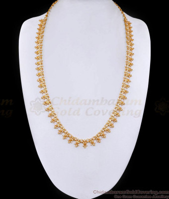 Glittering Full White Ad Stone Floral Haram Designer Jewellery HR3383