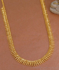 Classic Plain One Gram Gold Mullai Poo Haram Bridal Jewelry HR3386 Classic Plain One Gram Gold Mullai Poo Haram Bridal Jewelry HR3386