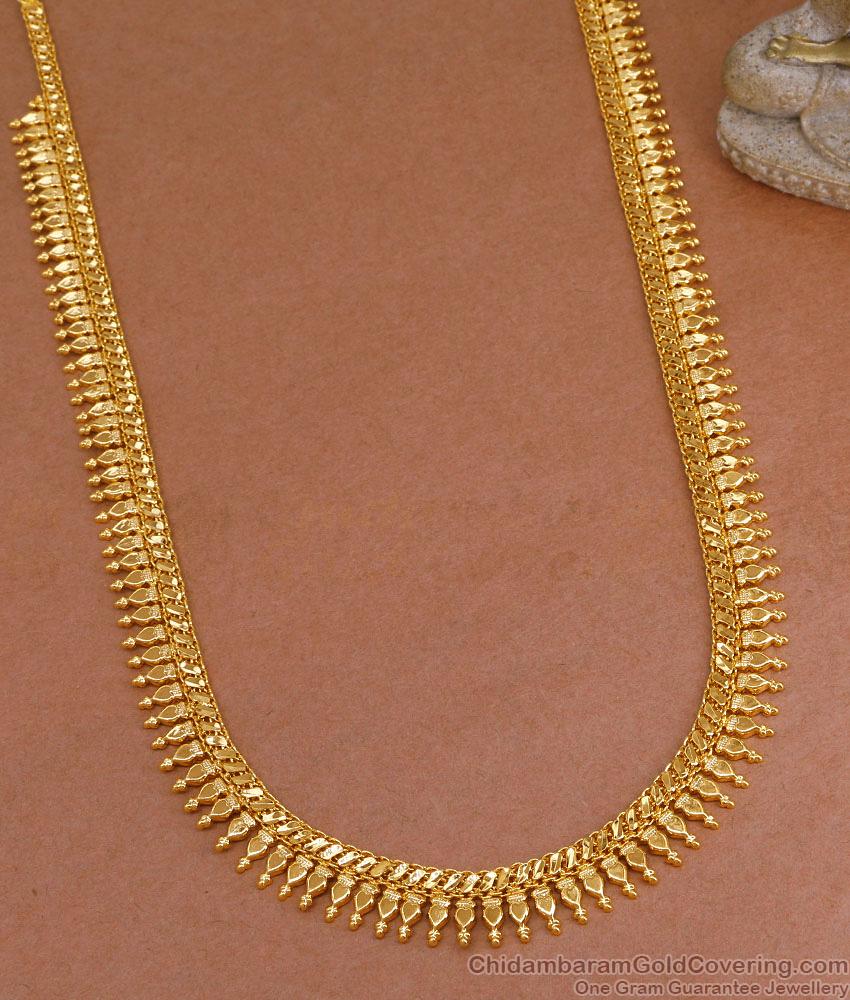 Classic Plain One Gram Gold Mullai Poo Haram Bridal Jewelry HR3386 Classic Plain One Gram Gold Mullai Poo Haram Bridal Jewelry HR3386