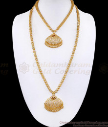 Original Impon Panchaloha Peacock Haram Necklace Combo Jewelry Set For Marriage HR3391 Original Impon Panchaloha Peacock Haram Necklace Combo Jewelry Set For Marriage HR3391