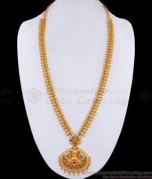 Ad Stone Lakshmi Design Micro Gold Plated Haram Design For Wedding HR3393