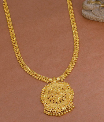 Trendy One Gram Gold Long Haram Mullaipoo Kerala Bridal Jewelry HR3398