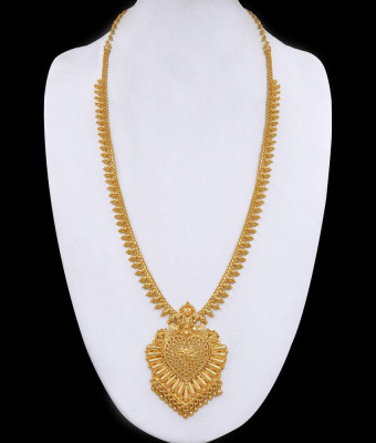 Attractive Kerala Pattern Gold Imitation Haram Mullai Mottu Design HR3400