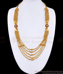 Bridal One Gram Gold Multi Line Haram Design With Price Online HR3407 Bridal One Gram Gold Multi Line Haram Design With Price Online HR3407