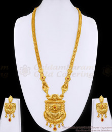 Grand Bollywood Design Forming Gold Rani Haram Earring Set HR3412