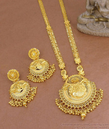Latest Bridal Wear Dubai Gold Haram Earring Set 2 Gram Gold Jewelry HR3414