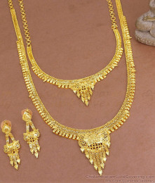 High Quality Forming Gold Thin Haram Necklace Full Bridal Set For Women HR3416