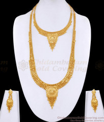 Beautiful Forming Gold Full Bridal Haram Necklace Combo For Women HR3418
