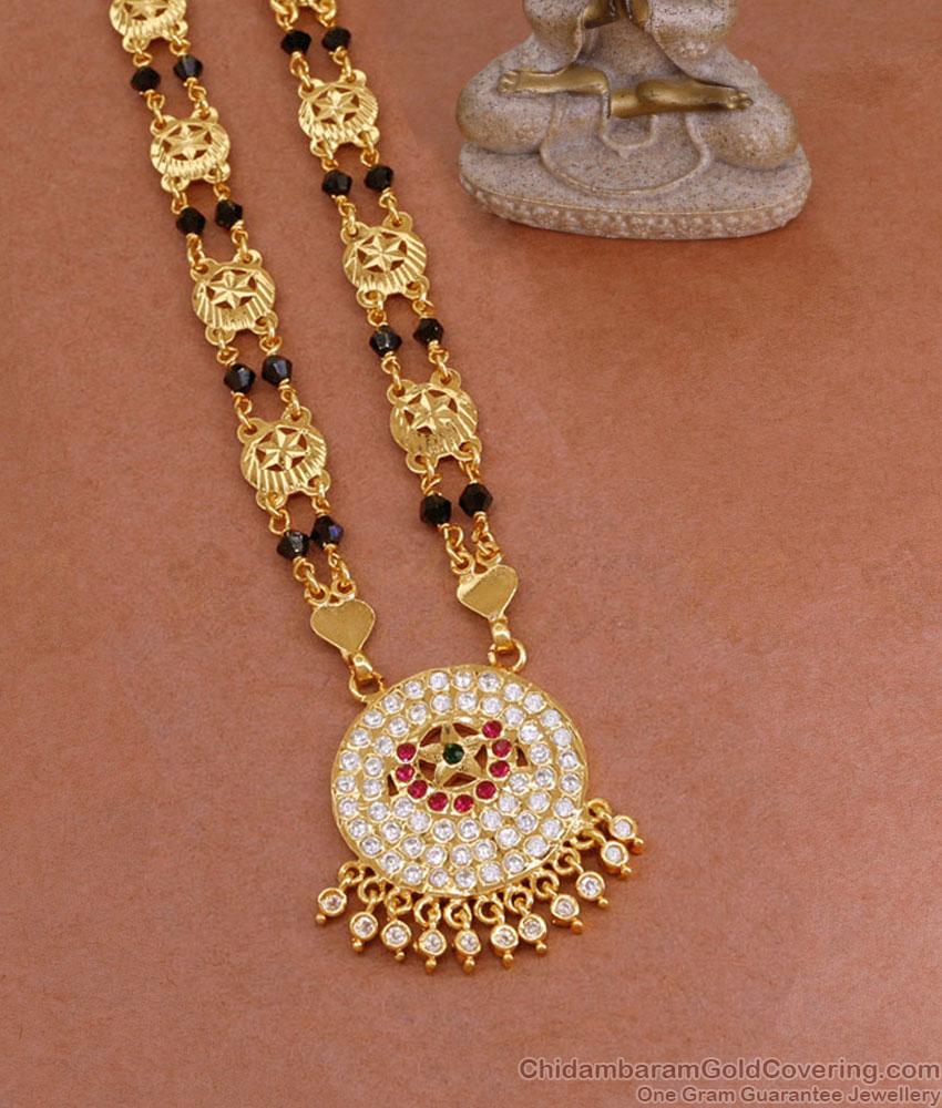 Latest Impon Design Gold Plated Islamic Haram With Black Beads HR3428 Latest Impon Design Gold Plated Islamic Haram With Black Beads HR3428