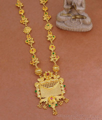 Bollywood Fashion Multi Stone Gold Imitation Long Haram For Women HR3429 Bollywood Fashion Multi Stone Gold Imitation Long Haram For Women HR3429