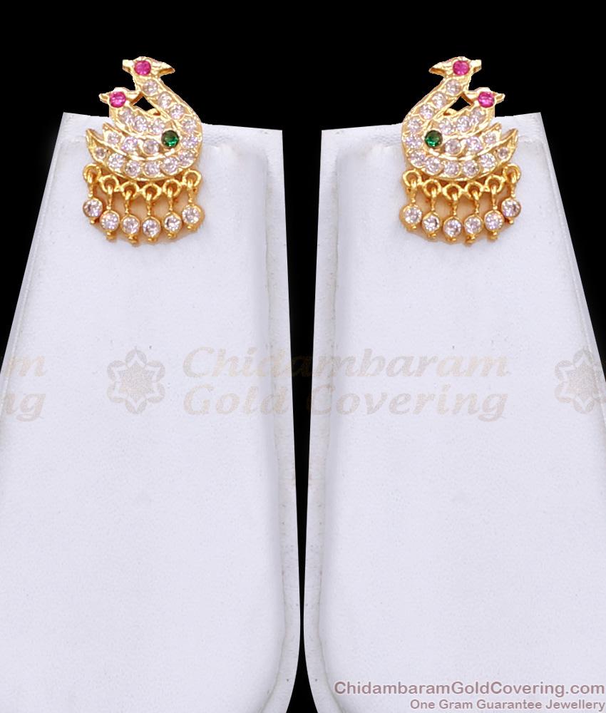 Buy Real Gold Tone Bridal Wear Impon Haram Necklace Combo Set Online HR3431