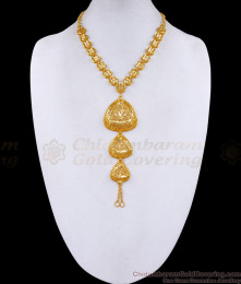Latest 3 Pendant Design Two Gram Gold Secondary Haram Design For Wedding HR3440