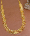 Pure Gold Tone Big Mullaipoo Long Haram Designs For Women HR3442