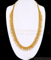 Pure Gold Tone Big Mullaipoo Long Haram Designs For Women HR3442