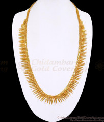 Pure Gold Tone Big Mullaipoo Long Haram Designs For Women HR3442 Pure Gold Tone Big Mullaipoo Long Haram Designs For Women HR3442