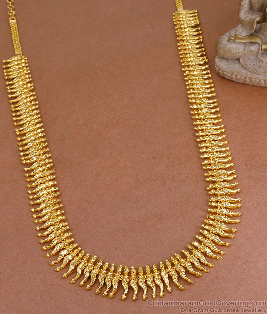 Beautiful One Gram Gold Haram Mullaipoo Bridal Jewelry Collections HR3443