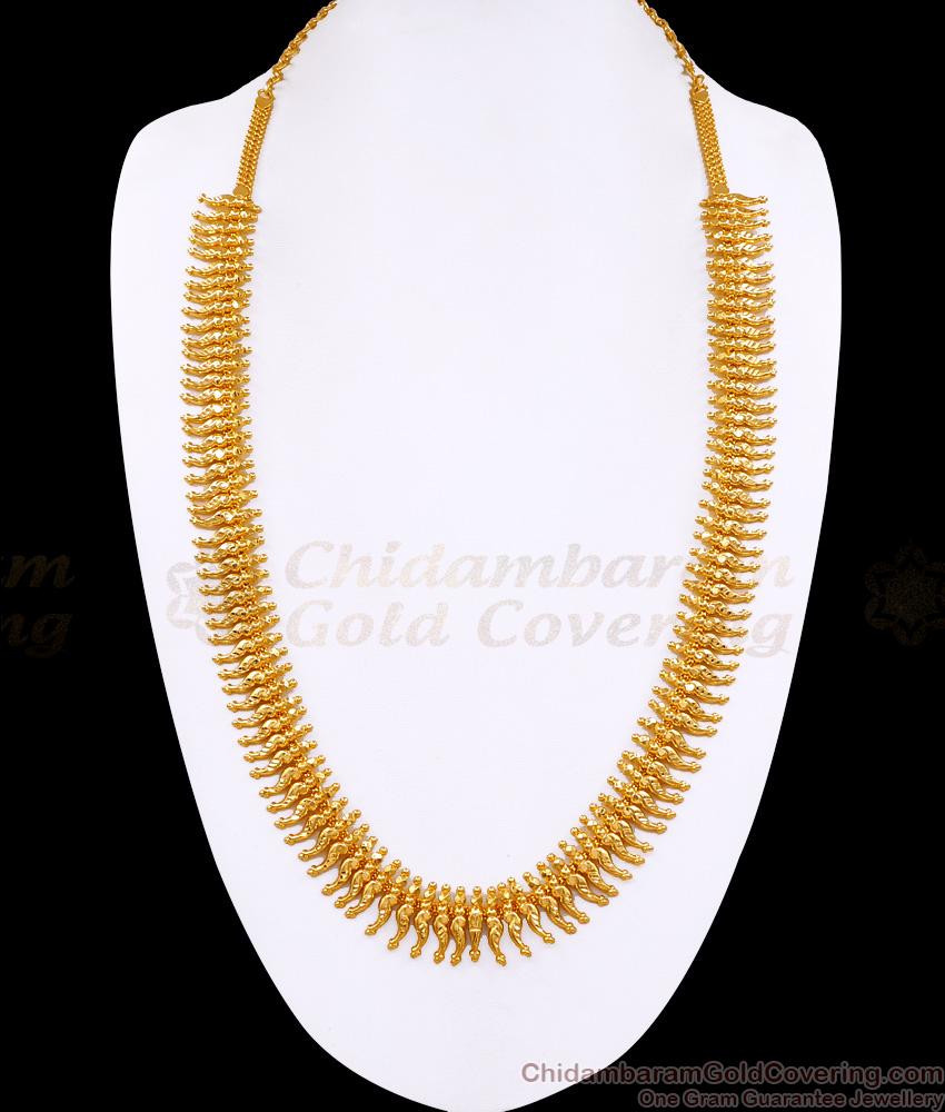 Beautiful One Gram Gold Haram Mullaipoo Bridal Jewelry Collections HR3443