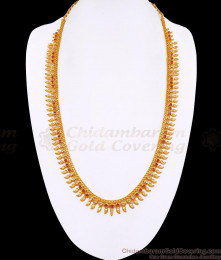 Light Weight Ruby White Mullaipoo Gold Haram Design For Bridal Wear HR3447