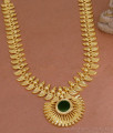 Premium Quality Micro Gold Plated Green Palakka Long Haram For Brides HR3449