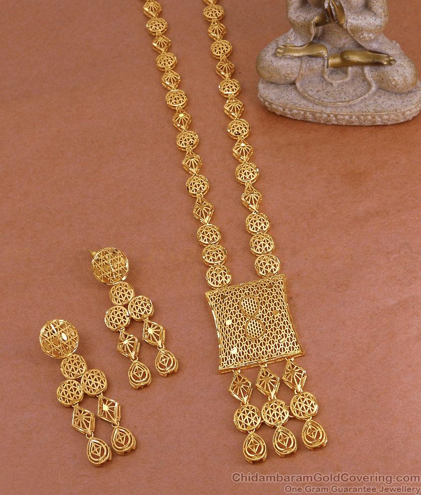 Latest Two Gram Gold Arabic Long Haram 2 Gram Gold Wedding Jewelry Online HR3452
