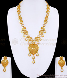 Trendy Bridal Wear Forming Gold Haram Heart Design Arabic Jewelry Set For Women HR3453