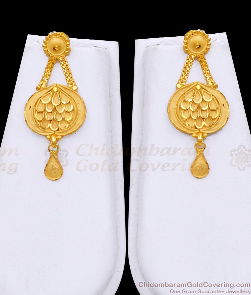 Real Gold Look Kerala Wedding Mullaipoo Haram Necklace Combo For Brides HR3454