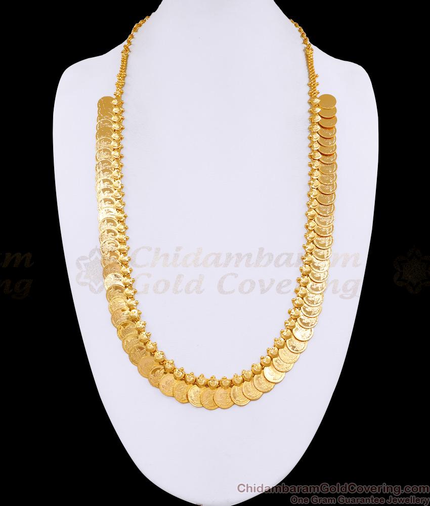 Real Gold Look Lakshmi Coin Haram Heart Design For Wedding HR3458 Real Gold Look Lakshmi Coin Haram Heart Design For Wedding HR3458