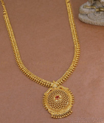 Bridal Wear Single Ruby Stone Gold Haram Beads Design HR3476 Bridal Wear Single Ruby Stone Gold Haram Beads Design HR3476