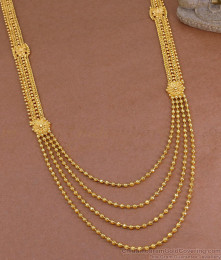 Beautiful Multi Layer Gold Beaded Bridal Haram 1 Gram Gold Jewelry HR3478