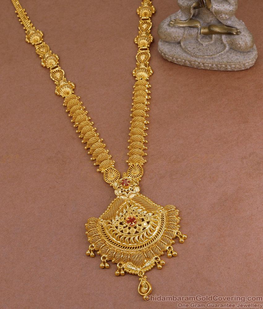 New Model Net Pattern 1 Gram Gold Haram Kerala Bridal Jewelry HR3481 New Model Net Pattern 1 Gram Gold Haram Kerala Bridal Jewelry HR3481