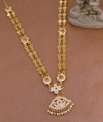 Beautiful Double Line Impon Stone Haram 5 Metal Jewelry For Marriage HR3484