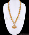 Latest Multi Color Stone Five Metal Panchaloha Long Haram Designs HR3485
