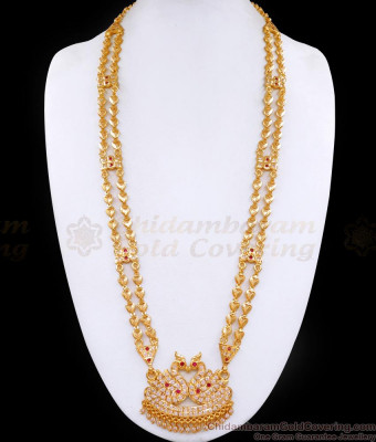 Grand Look Impon Haram Swan Design With Double Line Heart Chain HR3487