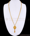 Buy Plain One Gram Gold Long Haram Lakshmi Design Online HR3490