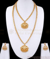 Heavy Bridal Wear Impon Panchaloha Haram Necklace Combo Set For Women HR3493