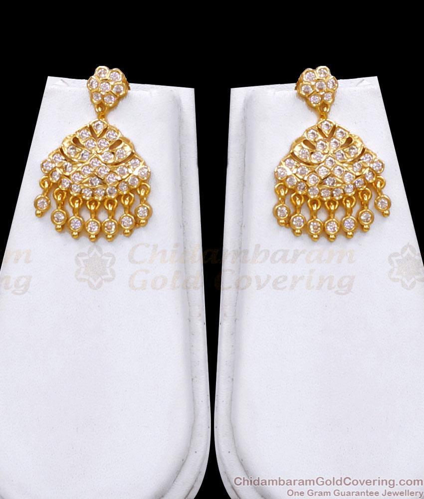 Heavy Bridal Wear Impon Panchaloha Haram Necklace Combo Set For Women HR3493