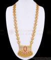 Buy Ruby White Stone Impon Panchaloha Long Haram For Wedding HR3496